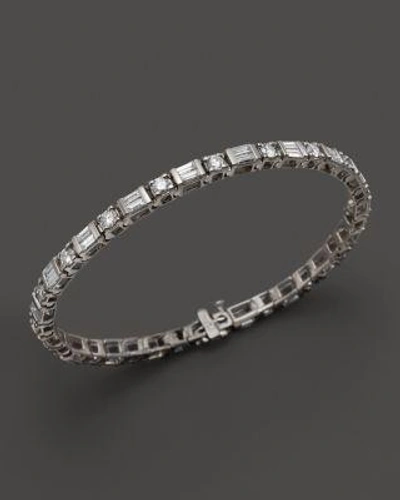 Bloomingdale's Diamond And Baguette Bracelet In 14k White Gold, 3.0 Ct. T.w. - 100% Exclusive