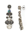 Sorrelli Swarovski Crystal Cluster Drop Earrings In Silver/clear