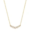 Bloomingdale's Diamond 5 Stone Graduated Pendant Necklace In 14k Yellow Gold, 0.25 Ct. T. W. In White