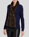 MAXIMILIAN FURS MAXIMILIAN KNITTED SABLE SCARF,EL707S