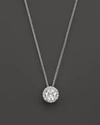 BLOOMINGDALE'S DIAMOND HALO PENDANT NECKLACE IN 14K WHITE GOLD, .25 CT. T.W. - 100% EXCLUSIVE,NPGHNBR1DWG