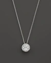Bloomingdale's Diamond Halo Pendant Necklace In 14k White Gold, .25 Ct. T.w. - 100% Exclusive In White