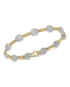 BLOOMINGDALE'S DIAMOND BEADED BRACELET IN 14K WHITE AND YELLOW GOLD, 1.50 CT. T.W. - 100% EXCLUSIVE,B0194
