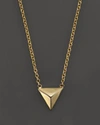 ZOË CHICCO 14K YELLOW GOLD TRIANGLE PYRAMID NECKLACE, 16,TPN 14K