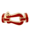 FRED 18K YELLOW GOLD FORCE 10 RED LARGE BUCKLE,0B0046-000