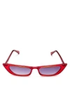 Kendall + Kylie Kendall And Kylie Women's Vivian Extreme Cat Eye Sunglasses, 50mm In Bull's Eye Red/smoke Gradient
