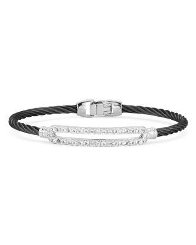 Alor Noir Bangle In Black/silver