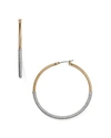 Robert Lee Morris Soho Large Two-tone Wrapped Hoop Earrings In Silver