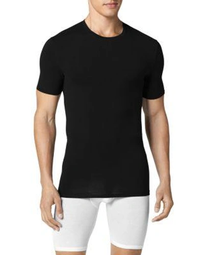 Tommy John Men's Stay-tucked Crew-neck T-shirt In Black