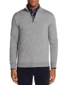 The Men's Store At Bloomingdale's Quarter-zip Merino Sweater - 100% Exclusive In Medium Gray
