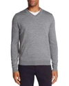The Men's Store At Bloomingdale's V-neck Merino Sweater - 100% Exclusive In Medium Gray