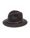 Bailey Of Hollywood Brandt Lanolux Center Dent Crown Hat In Black Mix