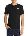 Comme Des Garçons Play Gold Heart Crewneck Tee In Black