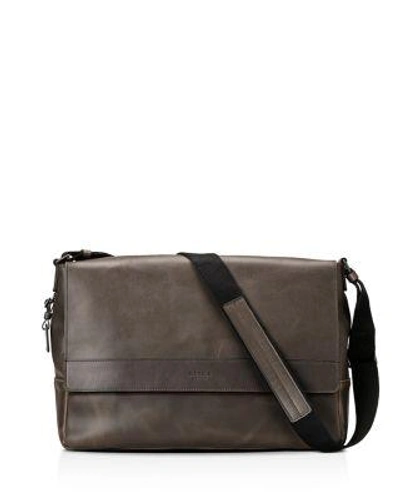 Shinola Men's East-west Leather Messenger Bag In Charcoal