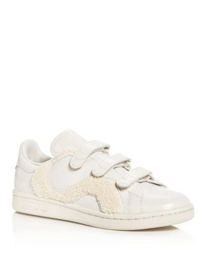 Adidas Originals Raf Simons For Adidas Unisex Stan Smith Comfort Badge Triple Strap Sneakers In White
