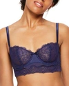 Passionata By Chantelle Blossom Longline Demi Bustier Bra In Blue Danube