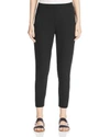 Eileen Fisher Flex Ponte Knit Ankle Pants In Black