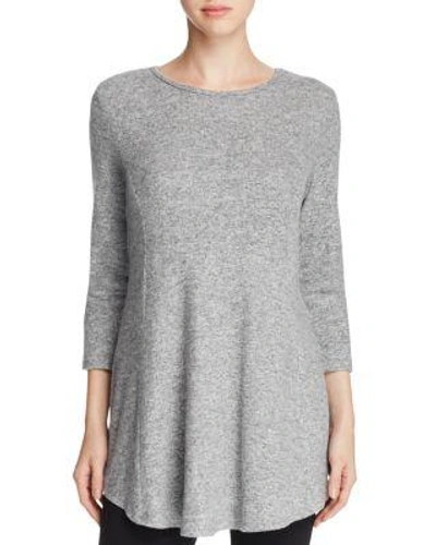 B Collection By Bobeau Brushed Babydoll Tunic In Heather Grey
