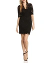 Karen Kane Three-quarter-sleeve Lace Sheath In Black