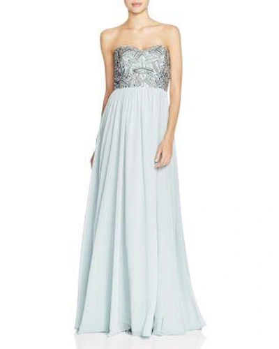 Decode 1.8 Embellished Bodice Gown In Dusty Blue