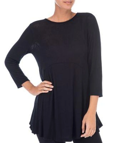 B Collection By Bobeau Brushed Babydoll Tunic In Black