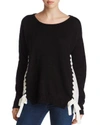 ALISON ANDREWS colour BLOCK LACE-UP jumper,AMS1189