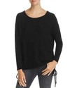 CHASER TEXTURED LACE-UP SWEATSHIRT,CW6979-TRBLK