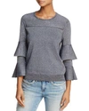 PARKER JAYLA TIERED FLUTED-SLEEVE SPARKLE SWEATER,P7KPM20