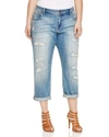 LUCKY BRAND PLUS REESE DISTRESSED BOYFRIEND JEANS IN SAN MARCOS,7Q10177