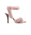 VALENTINO GARAVANI Light Pink Mink Fur Sandals,1224678742121938762