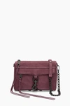 Rebecca Minkoff Mini Mac Nubuck Convertible Crossbody Bag - Burgundy In Dark Cherry