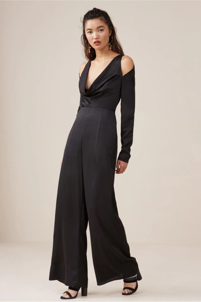 Finders Keepers Aspects Long Sleeve Jumpsuit In Black