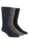 POLO RALPH LAUREN ASSORTED 3-PACK SUPERSOFT SOCKS,8087PK