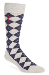 COLE HAAN PINCH ARGYLE SOCKS,ALB120