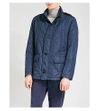 HUGO BOSS FUNNEL-COLLAR QUILTED COTTON-BLEND COAT