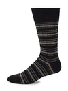 SAKS FIFTH AVENUE STRIPED MID-CALF SOCKS,0400096021346