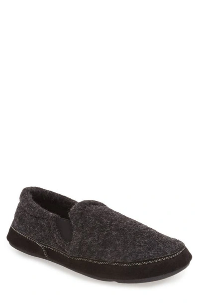 Acorn Fave Slipper In Charcoal Tweed