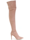 SERGIO ROSSI THIGH HIGH POINTED BOOTS,A64091MAF71412265811