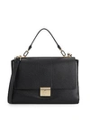 Versace Top Handle Mini Leather Shoulder Bag In Nero
