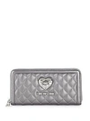 LOVE MOSCHINO Quilted Faux Leather Continental Wallet,0400095769155