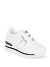 JOHN GALLIANO Double Buckle Leather Sneakers,0400095803311