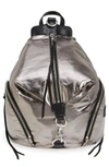 Rebecca Minkoff Julian Nylon Backpack - Metallic In Silver