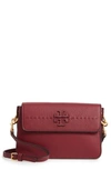 TORY BURCH MCGRAW LEATHER SHOULDER BAG - PINK,40410
