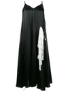 Y/PROJECT silk slip dress with lace trim,WDRESS16S1312482628