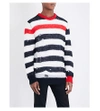 DIESEL K-Dock distressed striped sweater