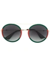 GUCCI ROUND FRAME SUNGLASSES,GG0061S12445195