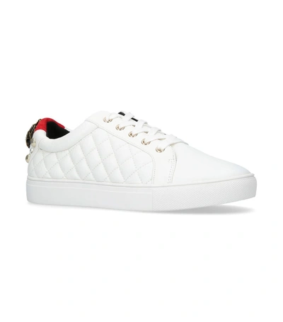 Kurt Geiger Ludo Quilted Eagle-detailed Trainers In White