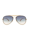 Ray Ban Blaze Aviator In Gold & Light Blue Gradient