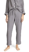 SLEEPY JONES SILK MARINA GINGHAM PAJAMA PANTS