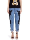 MOSCHINO Lace Embroidered Jeans